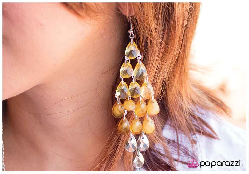 Paparazzi Earring ~ Hey Ombre!- Yellow