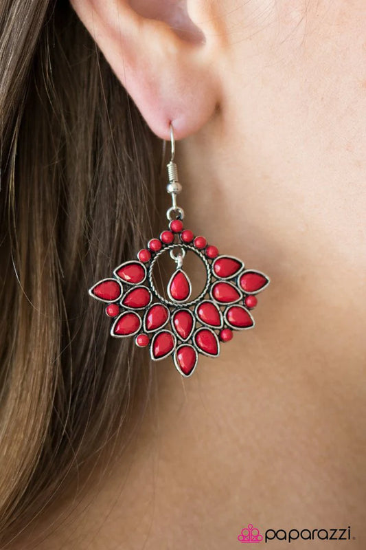 Paparazzi Earring ~ Isla Bella - Red