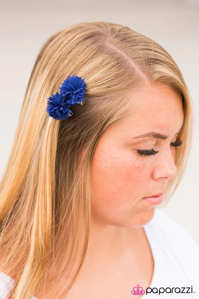 Paparazzi Hair Accessories ~ Summer Pom Poms - Blue