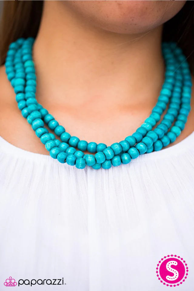 Paparazzi Necklace ~ Summer Mai Tai - Blue