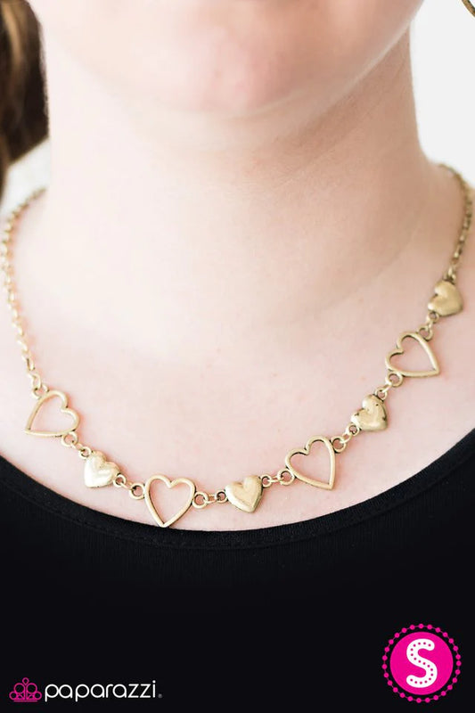 Paparazzi Necklace ~ Hustle and Heart - Brass