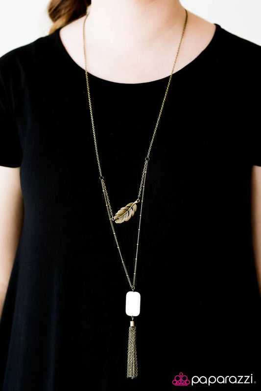 Paparazzi Necklace ~ Mojave Mesas - Brass