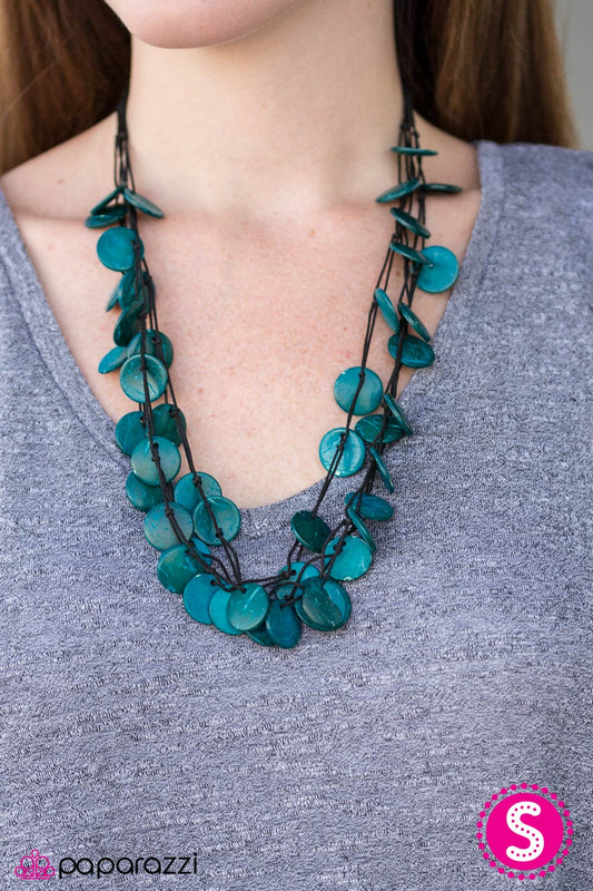 Paparazzi Necklace ~ Caribbean Catch - Blue