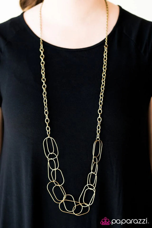 Paparazzi Necklace ~ Retrograde - Brass