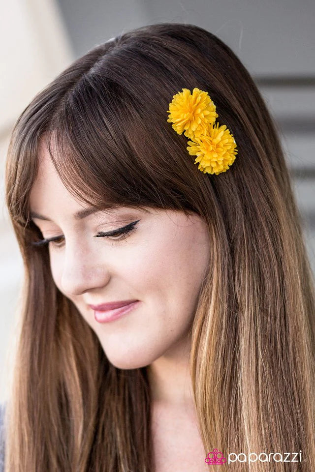 Paparazzi Hair Accessories ~ Summer Pom Poms - Yellow