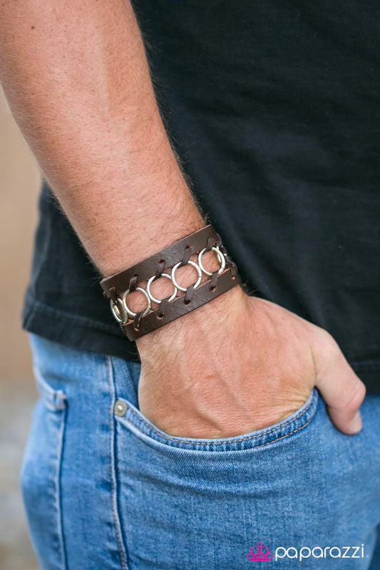 Paparazzi Bracelet ~ Rebel Revelry  - Brown