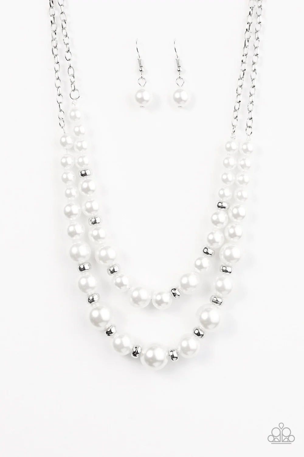 Paparazzi Necklace ~ Pearly Perfectionist - White