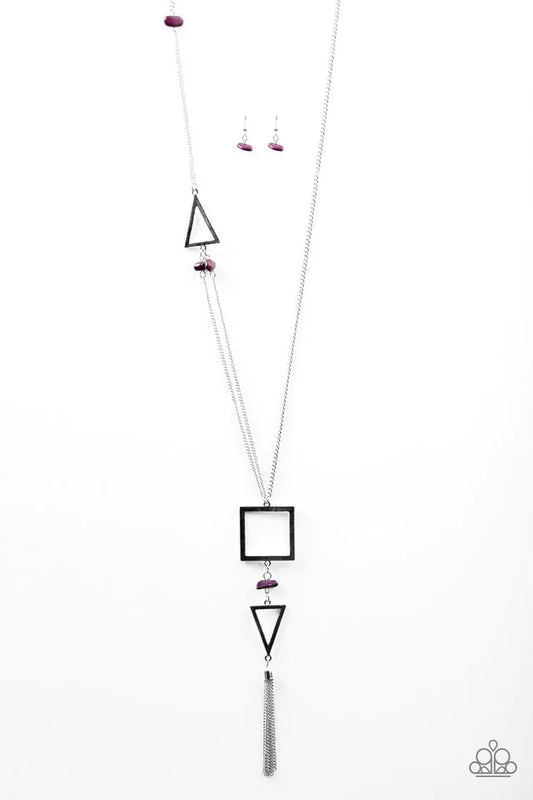 Collar Paparazzi ~ Just GEO With It - Púrpura