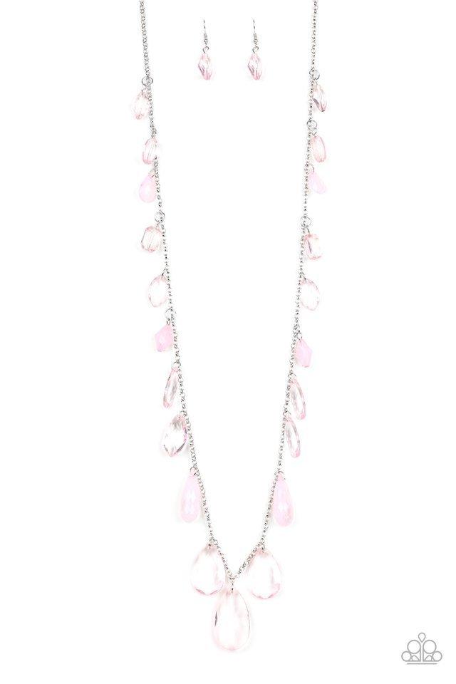 Paparazzi Necklace ~ GLOW And Steady Wins The Race - Pink