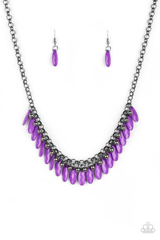 Paparazzi Necklace - Jersey Shore - Purple