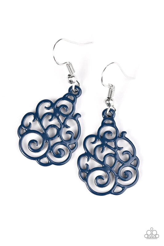 Paparazzi Earring ~ Happy DAZE - Blue