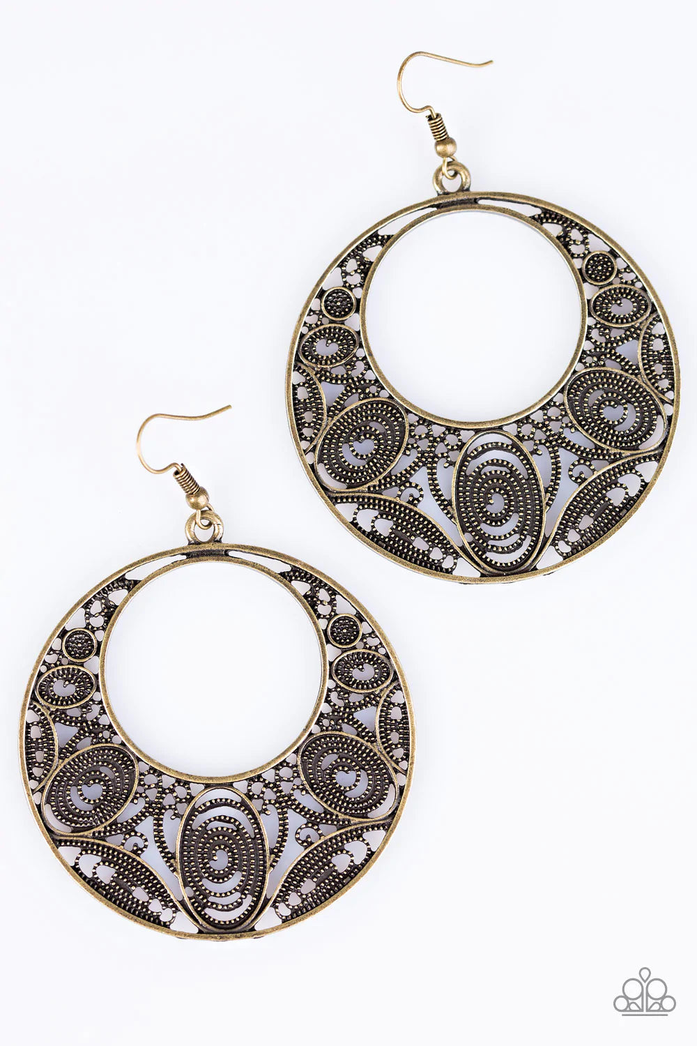 Paparazzi Earring ~ I Couldnt FILIGREE More - Brass