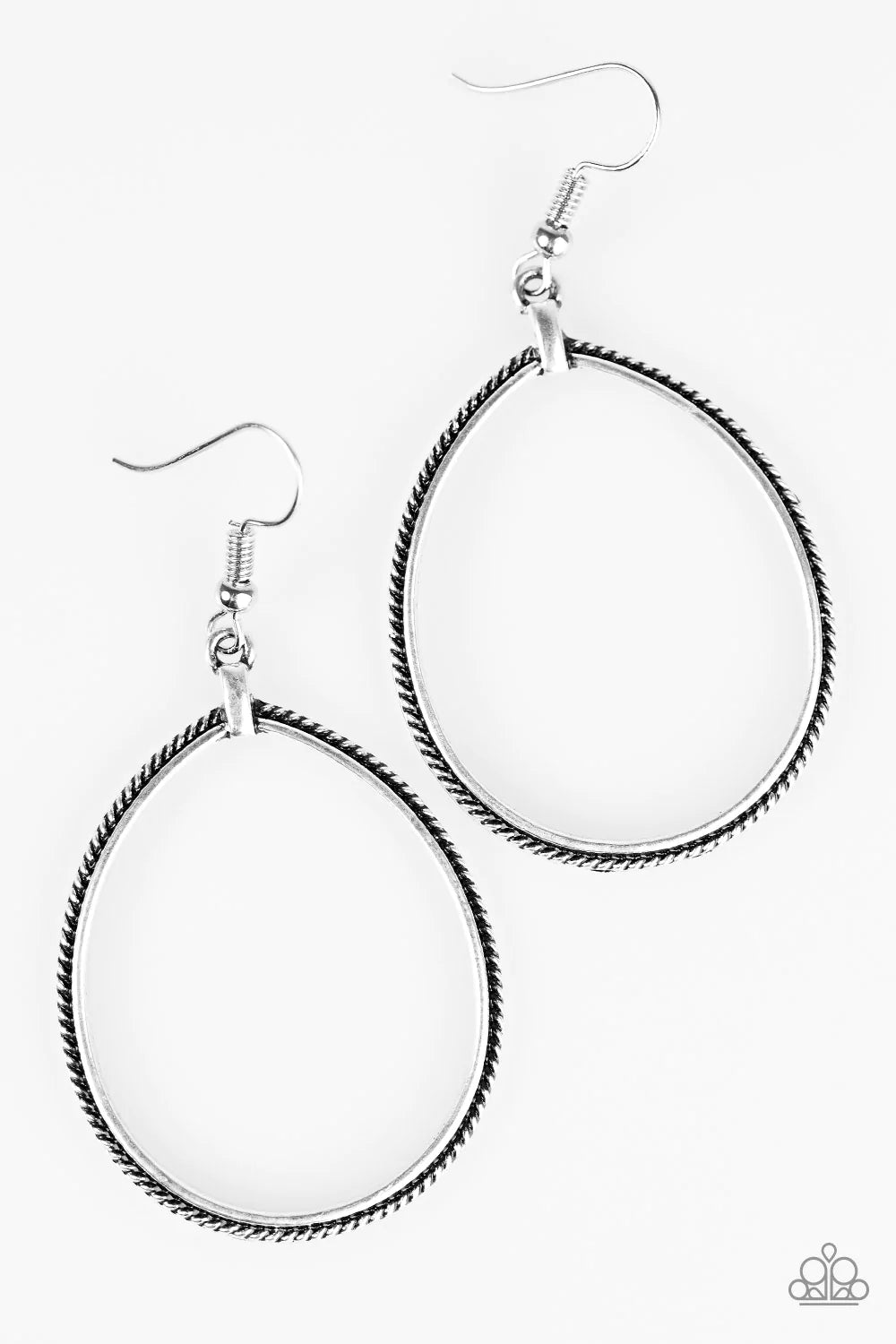 Paparazzi Earring ~ Monsoon Shimmer - Silver