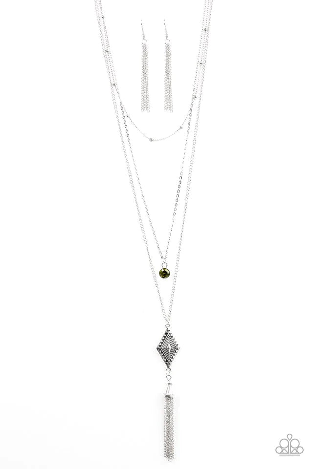 Paparazzi Necklace ~ Hightail It - Green