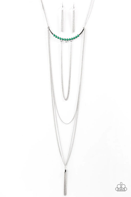 Paparazzi Necklace ~ Stand Out A NILE - Green