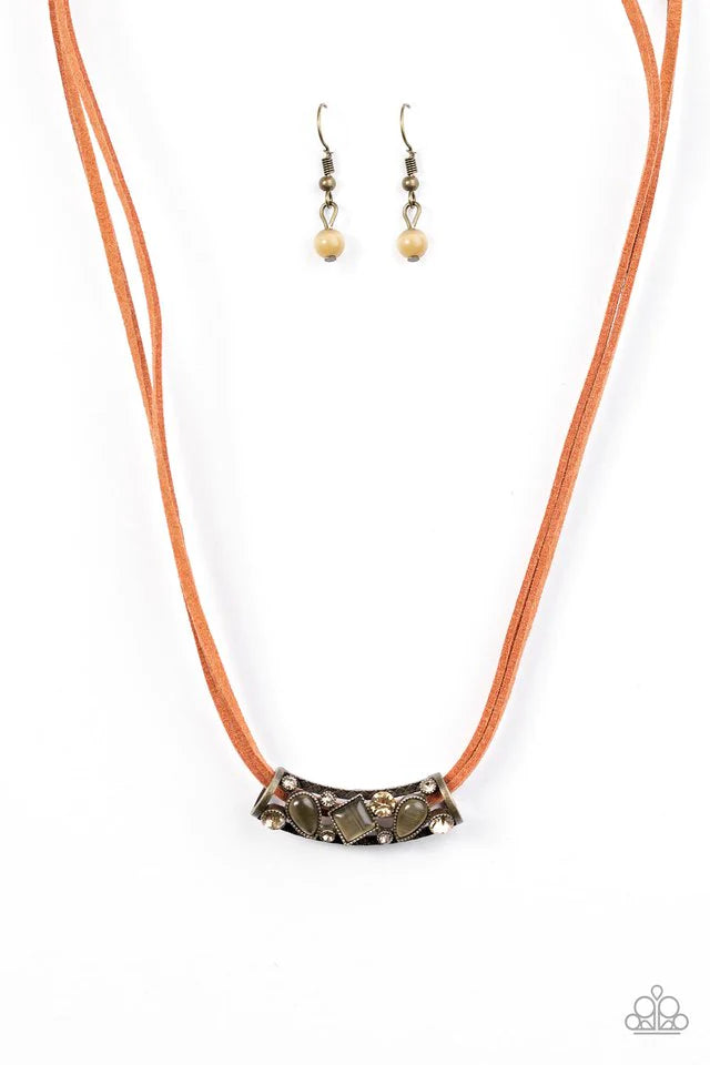 Paparazzi Necklace ~ Galaxy Glam - Orange