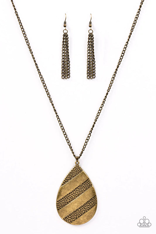 Paparazzi Necklace ~ A Chance Of Thunderstorms - Brass