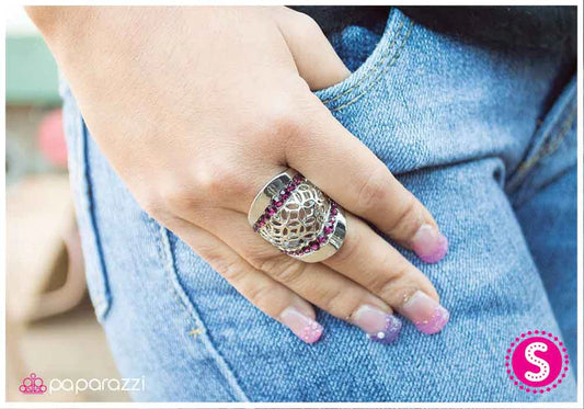 Paparazzi Ring ~ Fancy Framework - Purple