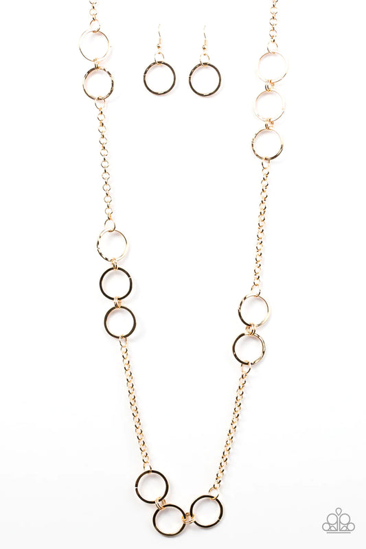 Paparazzi Necklace ~ Has A Ring To It - Gold