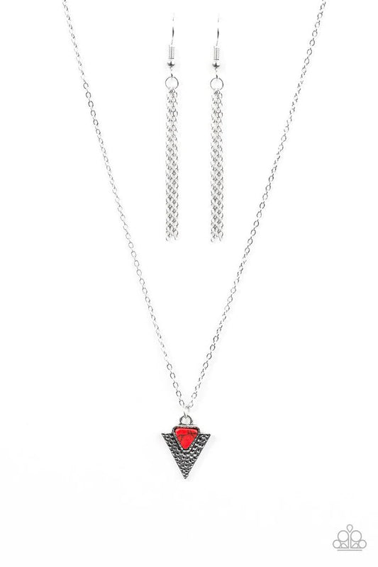 Paparazzi Necklace ~ Over My ARROWHEAD - Red