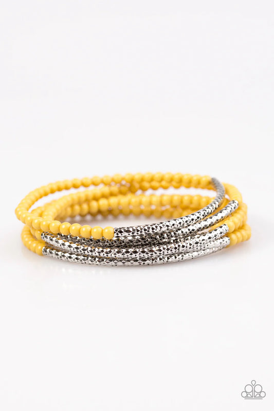 Paparazzi Bracelet ~ Yours, SHINE and Ours - Yellow