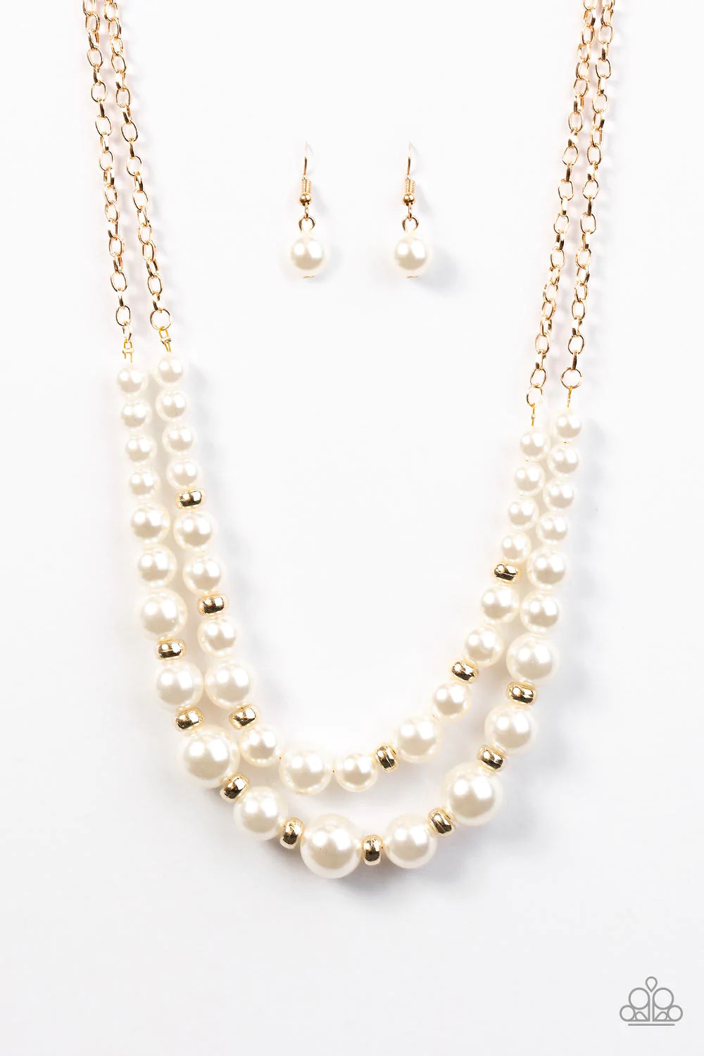 Collar Paparazzi ~ Pearly Perfectionist - Oro