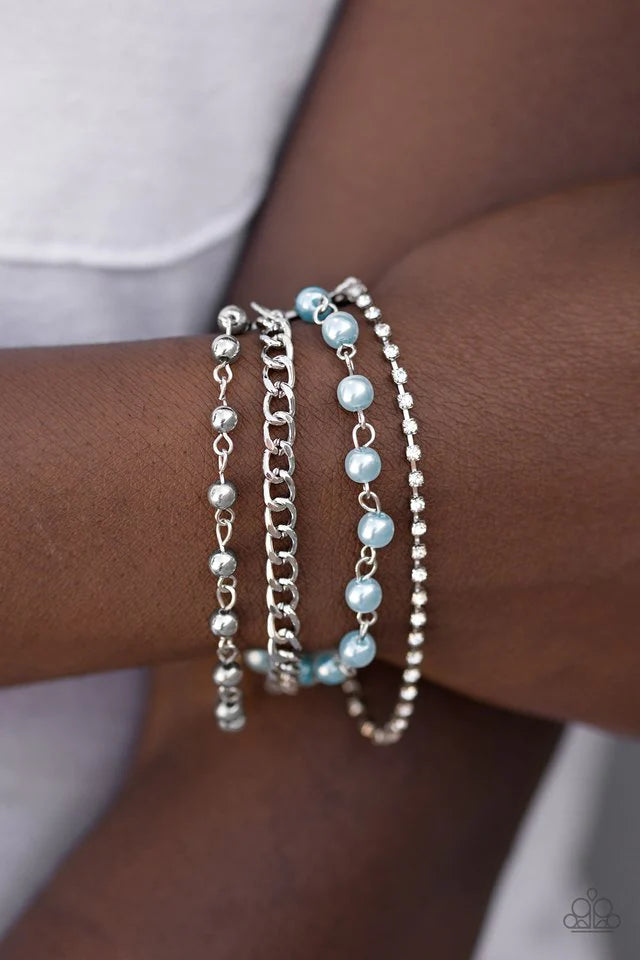 Paparazzi Bracelet ~ GLITZY Business - Blue