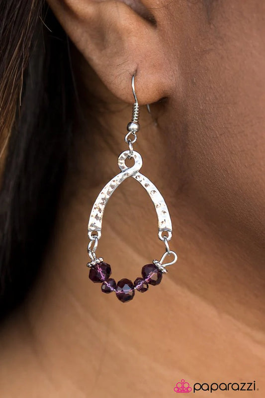 Paparazzi Earring ~ Whimsically Whimsy - Purple