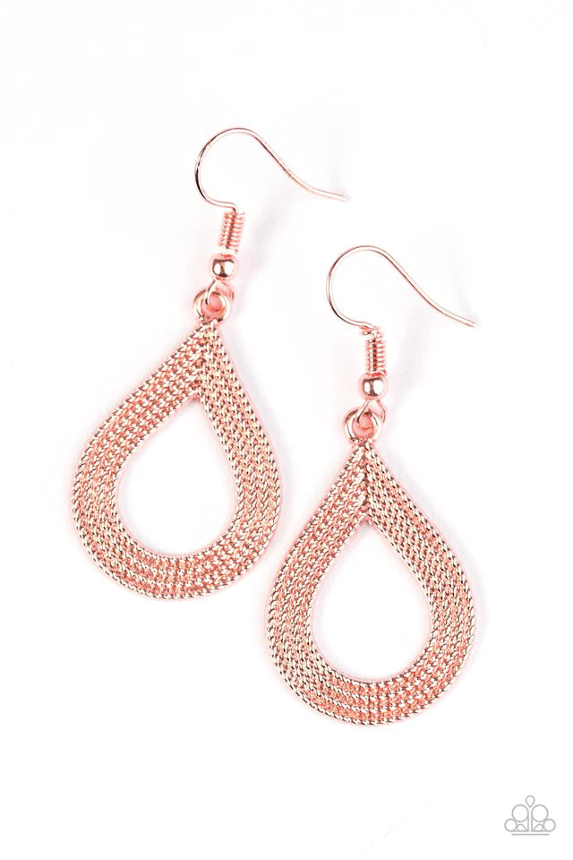 Paparazzi Earring ~ Give Me A GLINT! - Copper