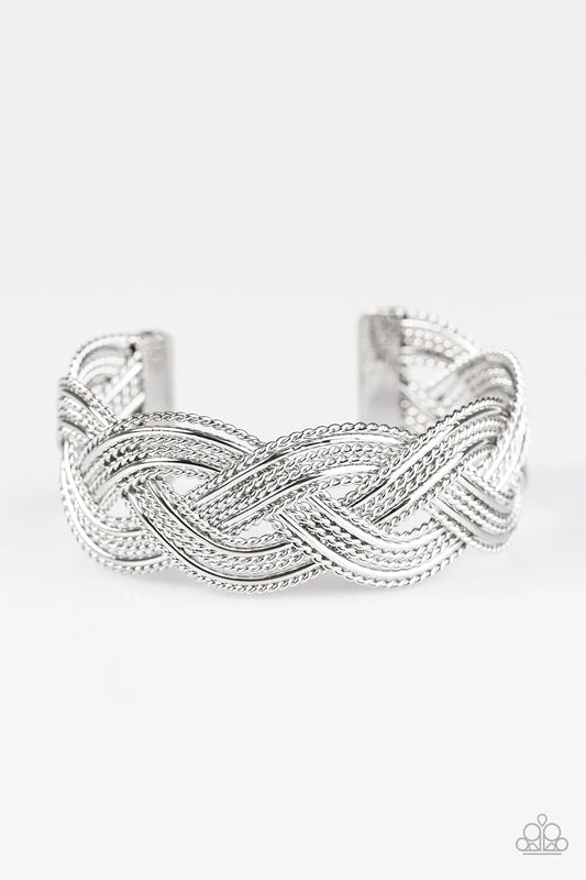 Pulsera Paparazzi ~ Serpiente Civil - Plata