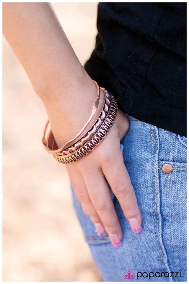 Paparazzi Bracelet ~ Lets Do the Twist - Copper