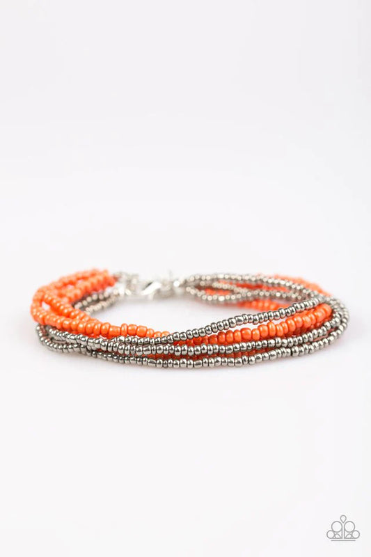 Paparazzi Bracelet ~ She Will BEAD Loved - Orange