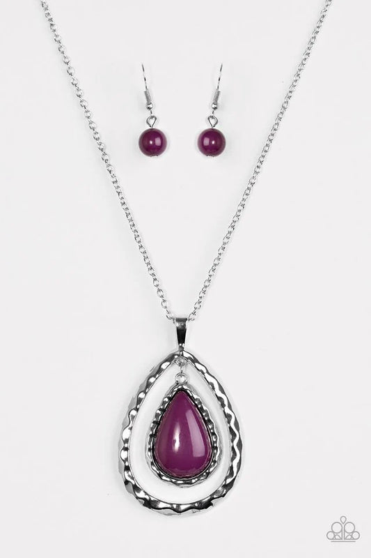 Paparazzi Necklace ~ Stormy Sahara - Purple