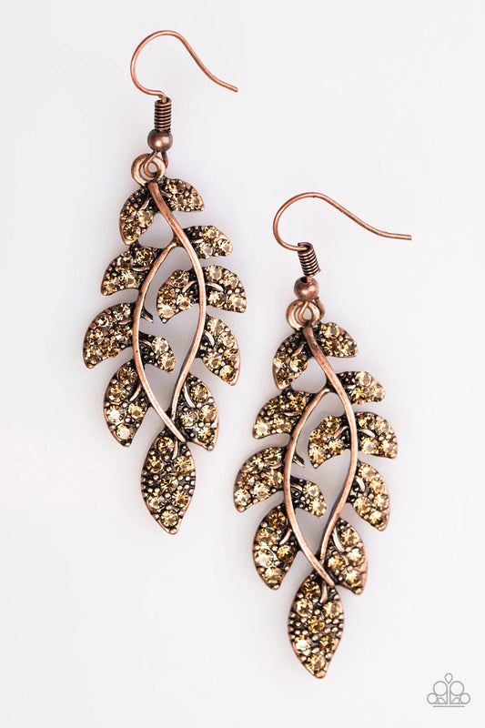 Paparazzi Earring ~ Time WILLOW Tell - Copper