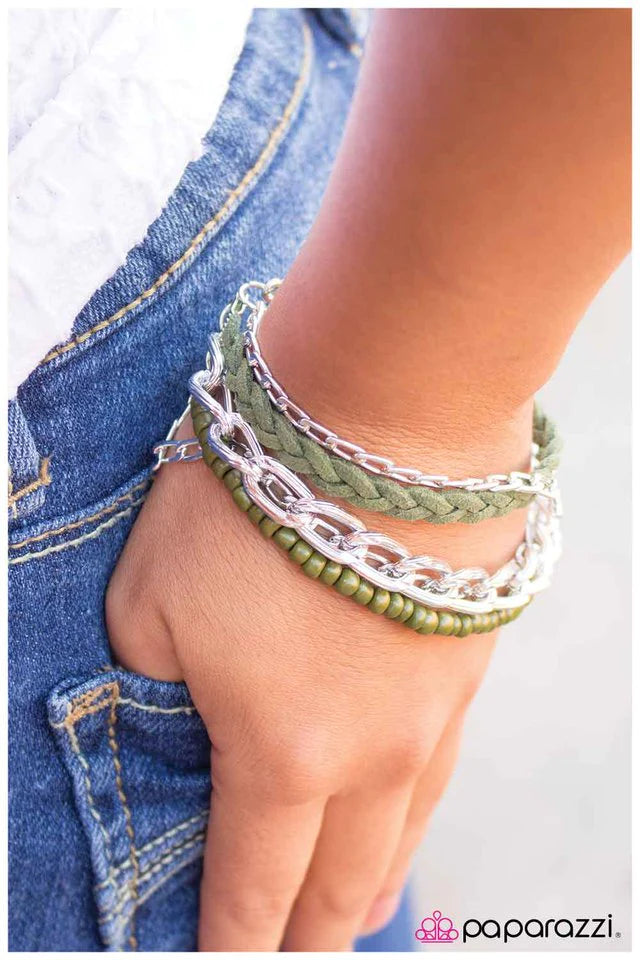 Pulsera Paparazzi ~ Te siento - Verde