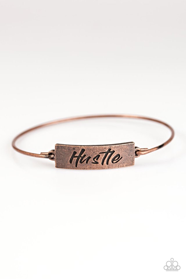 Pulsera Paparazzi ~ Hustle Hard - Cobre