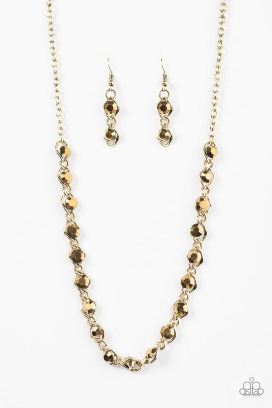 Paparazzi Necklace ~ Shes A GLAM-eater - Brass