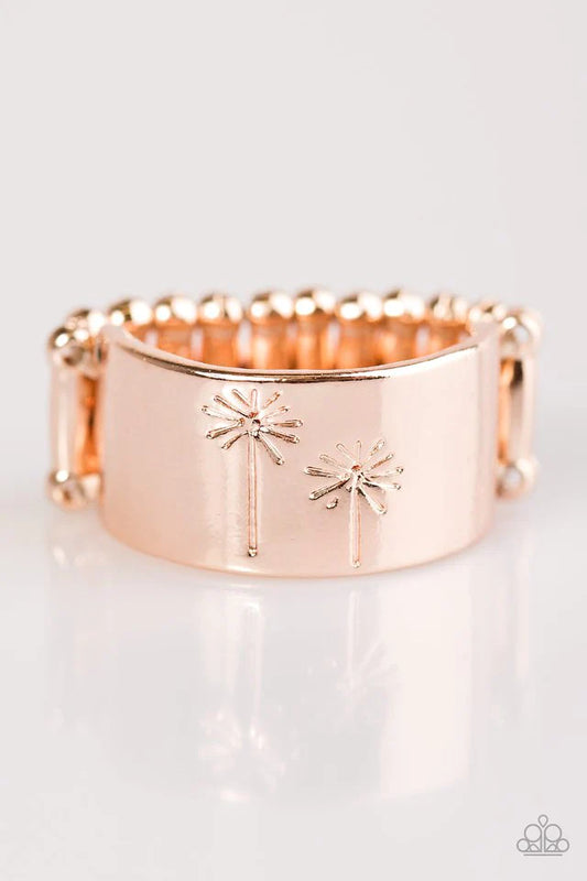 Paparazzi Ring ~ Some See A Weed, Some See A Wish - Rose Gold
