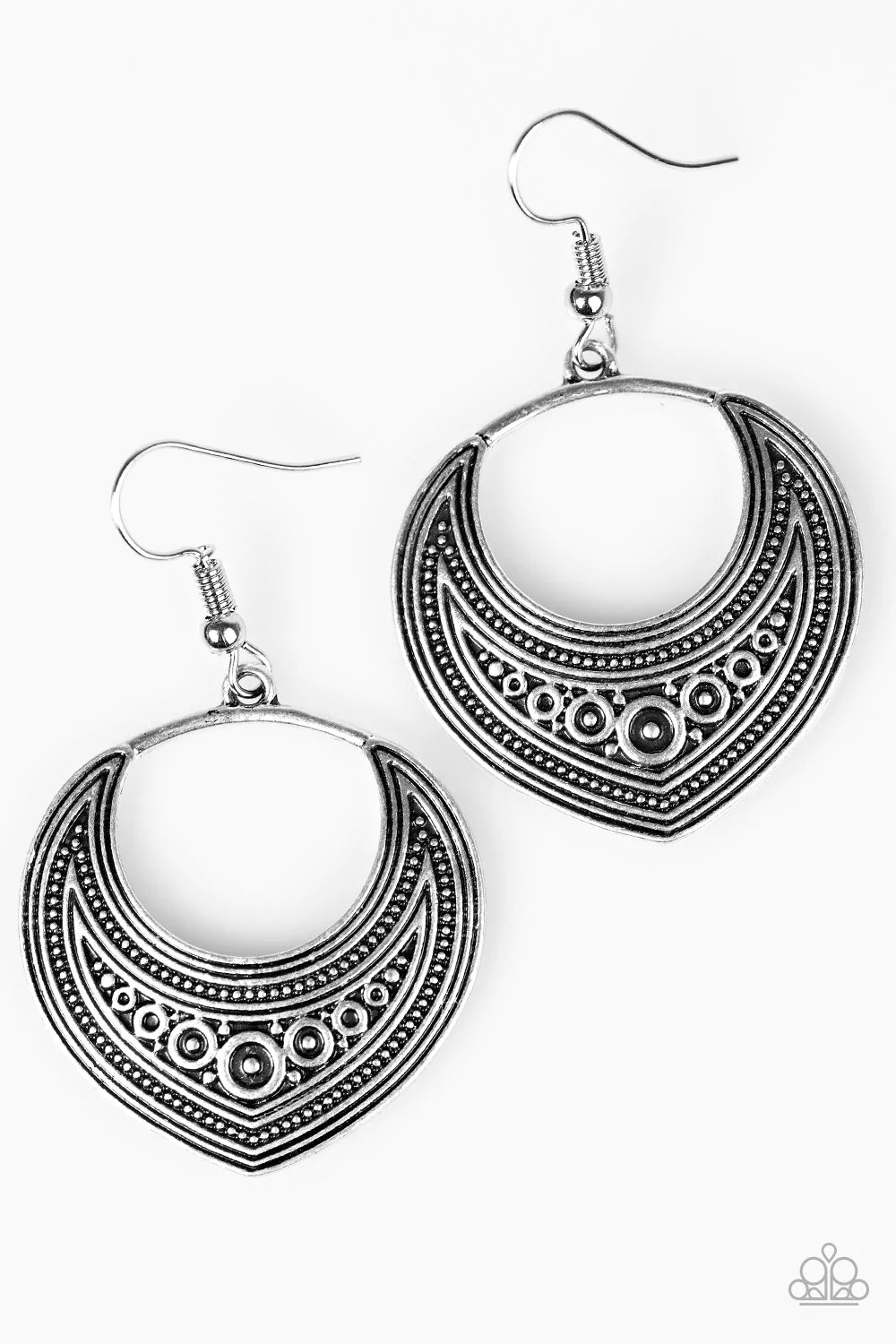 Paparazzi Earring ~ Mountain Muse - Silver