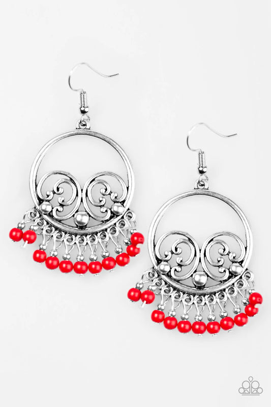 Paparazzi Earring ~ A Way Of WILDLIFE - Red