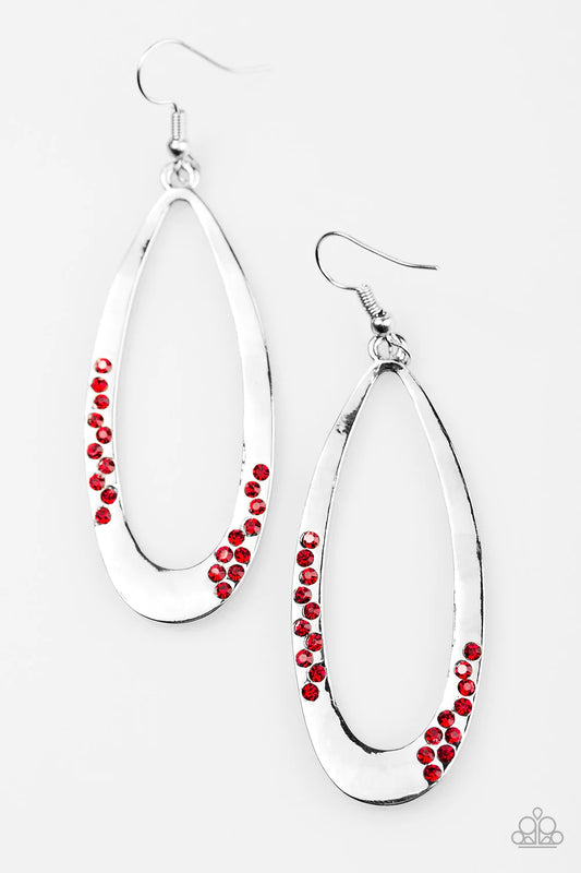 Paparazzi Earring ~ Sparkling Since Birth - Red