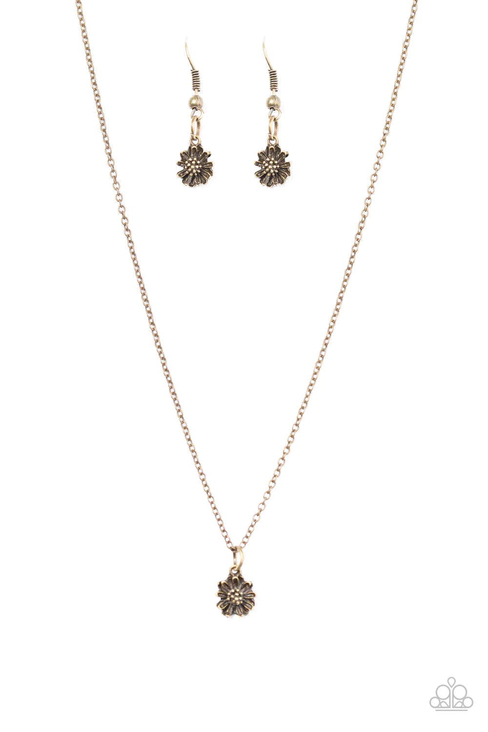 Paparazzi Necklace ~ Carnation Coronation - Brass