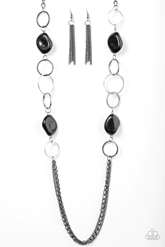 Paparazzi Necklace ~ Rock The House - Black