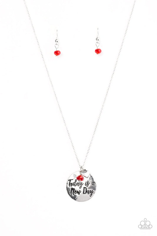 Paparazzi Necklace ~ New Day, New Beginnings - Red