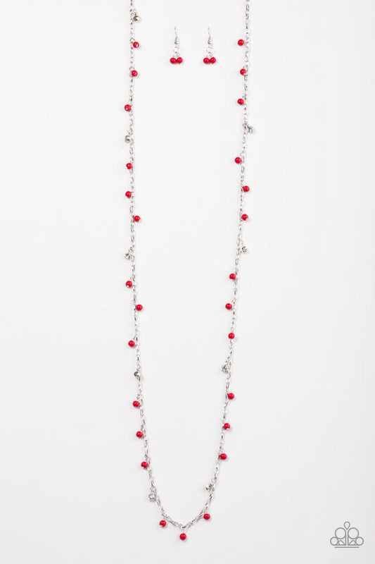 Paparazzi Necklace ~ The Whole Shebang - Red