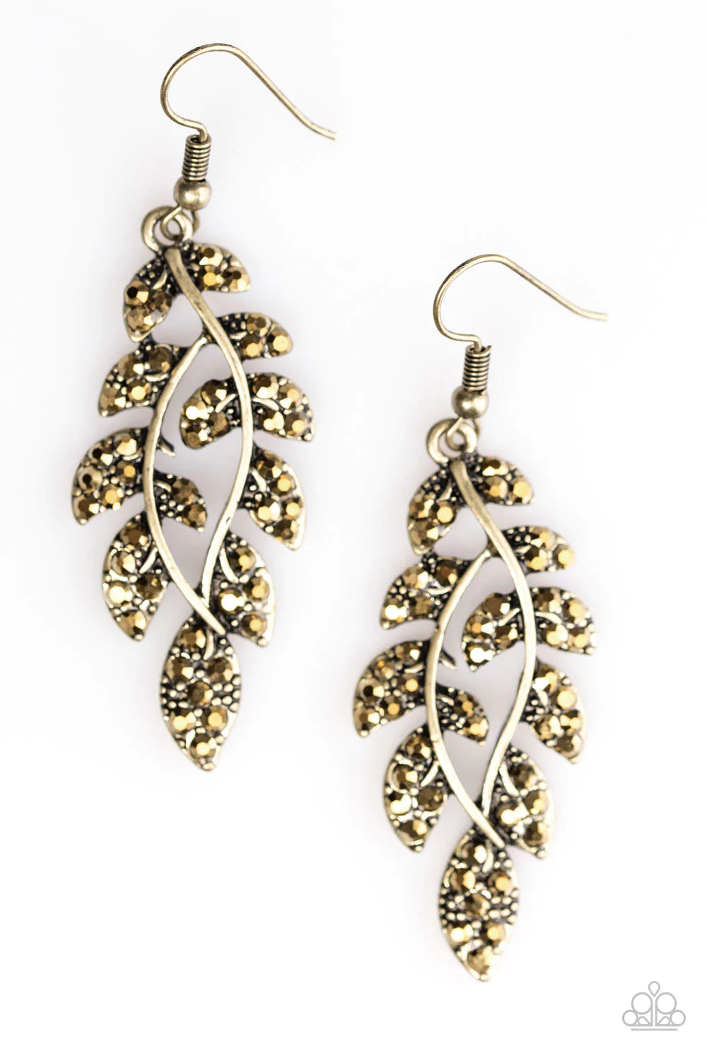 Paparazzi Earring ~ Time WILLOW Tell - Brass