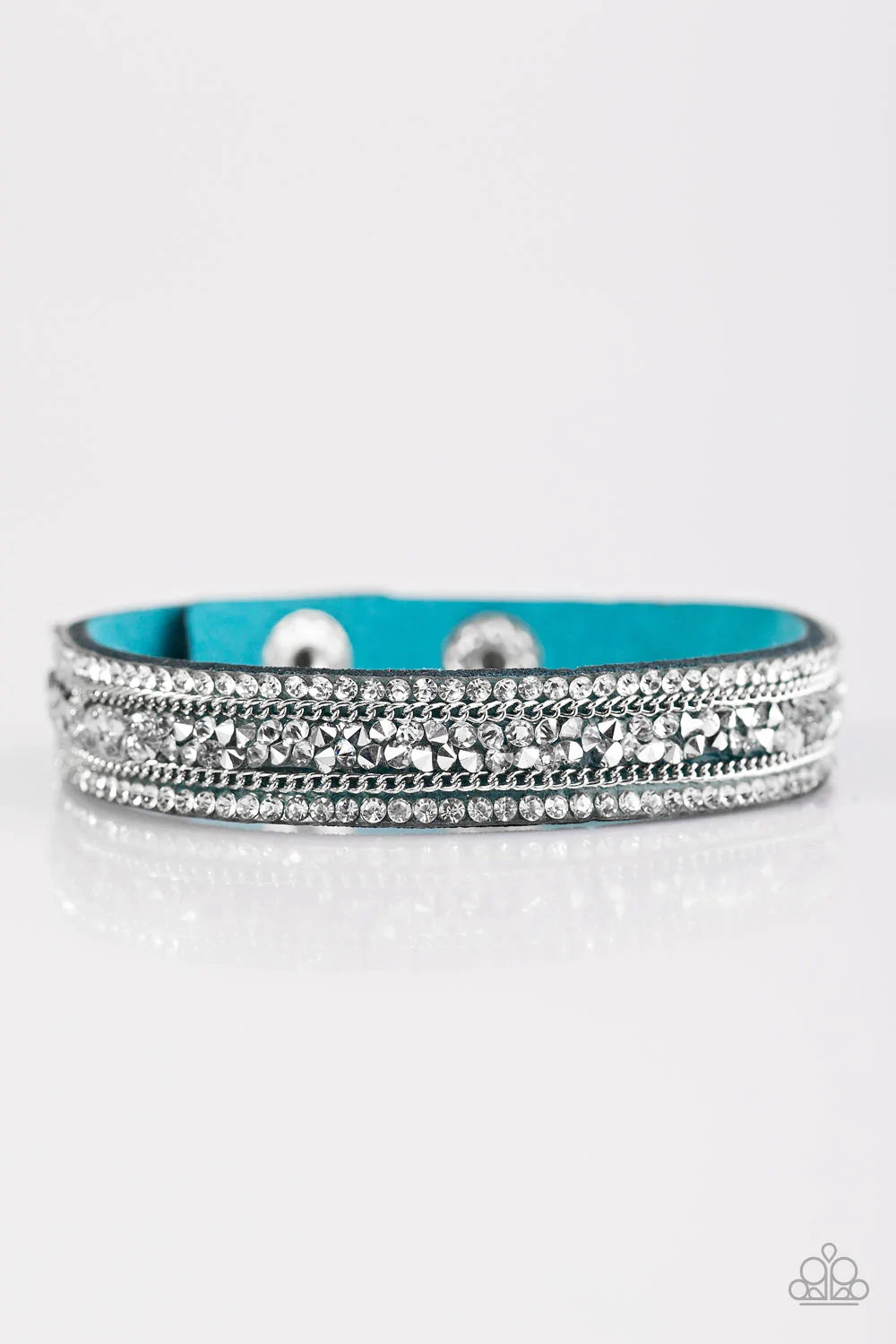 Pulsera Paparazzi ~ GLAM On Fire - Azul