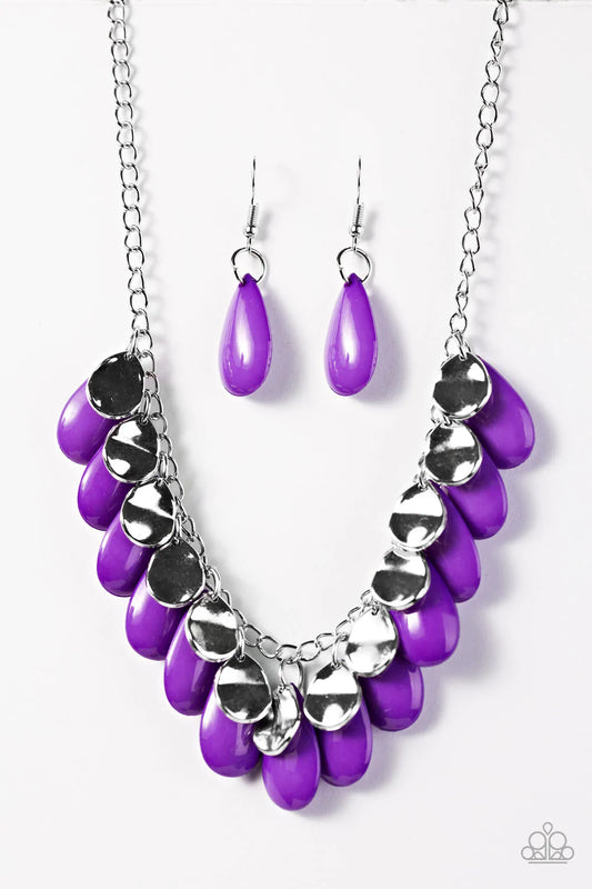 Paparazzi Necklace ~ Tropical Storm - Purple