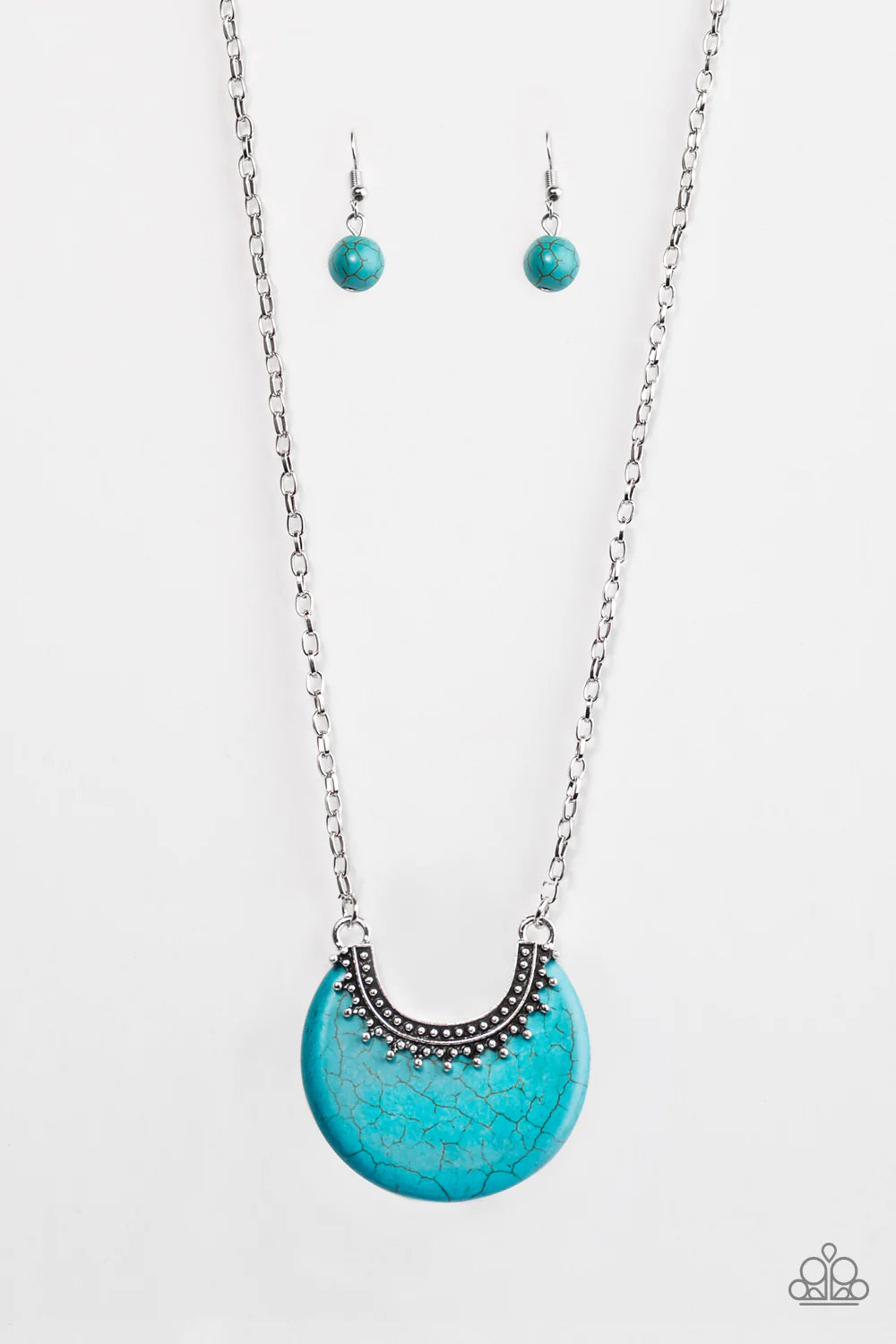 Paparazzi Necklace ~ Mesa Moon - Blue