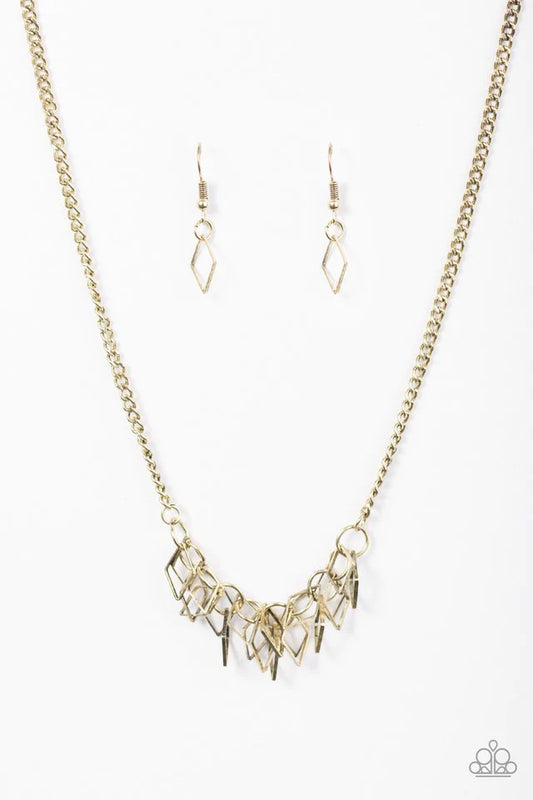 Paparazzi Necklace ~ Beast Mode - Brass